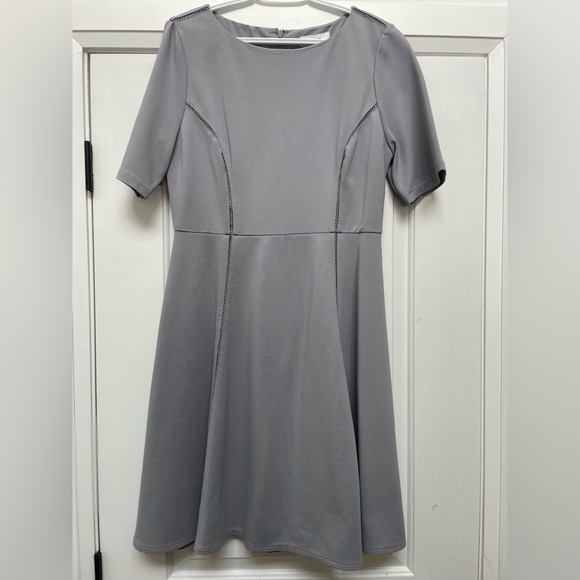 Reiss Tianna A-Line Dress With Trim Detail in Chromatic Blue - Picture 3 of 5